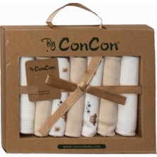 Ens Group Avm 7’li %100 Pamuk Bebek Ağız Mendili | Yumuşak | Doğal | Hassas Ciltler Için| 1 Paket