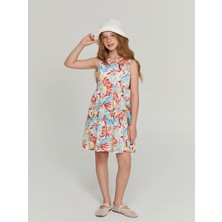 Lc Waikiki Yeni Sezon Bisiklet Yaka Kız Çocuk Elbise