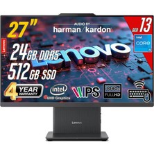 Lenovo Ideacentre 27IRH9 Intel Core I5-13420H 24GB 512GB 27 Fhd Freedos Siyah All In One Bilgisayar