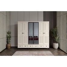 Doressa Merz Moon 6 Kapılı Camlı Gardırop