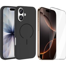 Vendas Apple iPhone 17 Kılıf M-Safe Şarj Özellikli Zore Meta Kapak + Cam Ekran Koruyucu