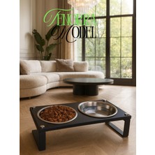 Feyza Design Yüzde 10 Eğimli, Yüksek Kalite, Sağlıklı Tasarımlı Kedi ve Köpek Mama-Su Standı