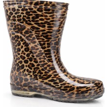 Fafatara Leopar Desenli Su Geçirmez Yağmur ve Bahçe Çizmesi – Kaymaz Tabanlı Günlük Kullanım Botu