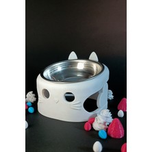 Feyza Design Paslanmaz Çelik Mama Kabı Standı, Ergonomik ve Stabil, Evcil Hayvanlar Için Rahat Kullanım