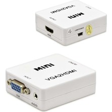 Skygo Vga To Hdmı Çevirici 1080P Full Hd Beyaz HDX1283