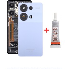 fodos Redmi Note 13 Pro 4g Arka Kapak - Arka Pil Batarya Kapağı Kamera Lensli + B7000 Yapıştırcı - 2312FPCA6G Uyumlu