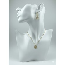 Gülümse Gel Kar Tanesi Model Kolye Küpe Yüzük Bileklik Set Takı Seti 14 Şubat Sevgililer Günü