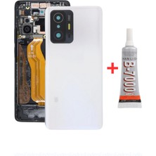 fodos Xiaomi Mi 11T - Mi 11T Pro Arka Kapak - Arka Pil Batarya Kapağı Kamera Lensli + B7000 Yapıştırcı - 2107113SG Uyumlu