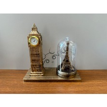 PremiumPort LED Işıklı Mini Saat, Paris ve Londra Temalı, Ayarlanabilir Tasarım
