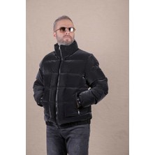 Ohepmoda Dik Yaka Nova Soft Kumaş Erkek Şişme Mont