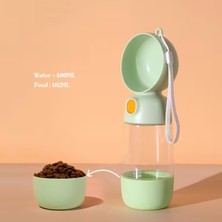 Feyza Design Pratik 2'li Köpek Su ve Mama Şişesi, Seyahat Için, Sızdırmaz ve Bölmeli