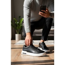 Enoch Hakiki Deri Jel Taban Destekli Bağcıklı Erkek Sneaker Ayakkabı
