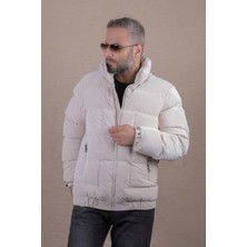 Ohepmoda Dik Yaka Nova Soft Kumaş Erkek Şişme Mont