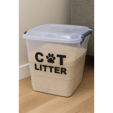 Feyza Design 10 Lt Kedi Kumu Saklama Kabı, Pratik ve Şık Depolama Çözümü