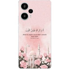 TechTree Poco F5 Uyumlu Rad Suresi Cami ve Güller Baskılı Silikon Kılıf