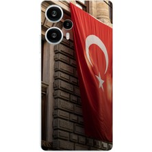 TechTree Poco F5 Uyumlu Dev Türk Bayrağı Baskılı Silikon Kılıf
