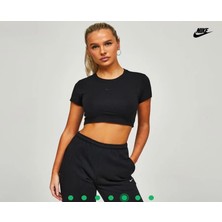 Nike Women's Chill Knit Sup Crop Siyah Kadın T-Shirt FZ1455-010