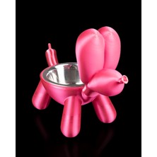 Feyza Design Eğlenceli Balon Köpek Tasarımlı Yükseltici Mama Kabı