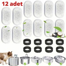 Feyza Design Kedi ve Köpek Su Pınarı Çeşmesi Yedek Filtresi 12'li Set