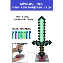 Zetconcept 🗡️ Minecraft Işıklı Kılıç – Şarjlı & Renk Değiştiren Efsane Güç! 🗡️ - Standlı