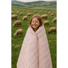 Homewell %100 Saf Ingiliz Yünü Hipoalerjenik Özellikli Yıkanabilir Tek Kişilik Yorgan Pembe