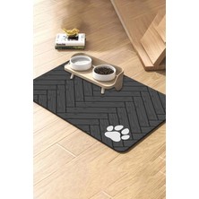 Feyza Design Desenli Gri Beslenme Matı, Kaymaz ve Sıvı Geçirmez 50X70CM