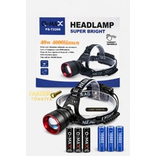 farissu 40W 4000 Lümen Sensörlü Kafa Lambası + 3 Adet Yedek Pilli Mega Paket (Toplam 6 Pil)