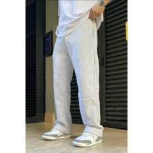 Eydamoon Erkek Kışlık Baggy Kesim Içi Polarlı Bol Paça Eşofman Altı - Gri