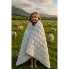 Homewell %100 Saf Ingiliz Yünü Hipoalerjenik Özellikli Yıkanabilir Tek Kişilik Yorgan Beyaz