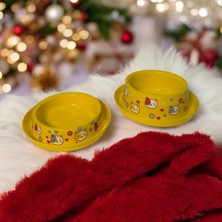 Feyza Design 2 Adet Evcil Hayvan Mama ve Su Kabı Seti, Pratik ve Şık Tasarım