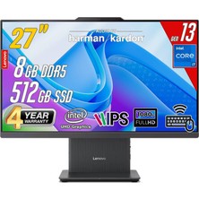 Lenovo Ideacentre 27IRH9 Intel Core I7-13620H 8gb 512GB 27 Fhd Freedos Siyah All In One Bilgisayar