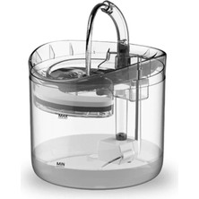 Feyza Design 2 Litre Otomatik Kedi ve Köpek Su Pınarı, Şeffaf Musluk, Kolay Kullanım