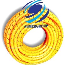 SUMERGROUP Kablo Toparlayıcı Düzenleyici Spiral Sarı 17 MM 50 Mt