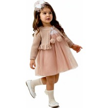 Butik Kız Bebek - Çocuk Hırkalı Tütü Elbise Özel Tasarım Elbise