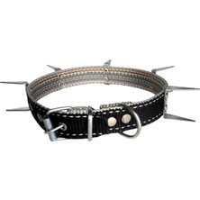 Feyza Design Büyük Boy Dikenli Köpek Tasması Siyah 65 Cm, Güçlü ve Dayanıklı Tasarım