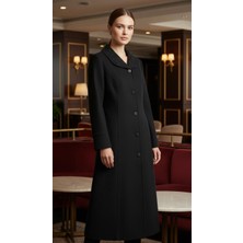 Esin Giyim Kadın Yaka Nakışlı Büyük Beden Manto