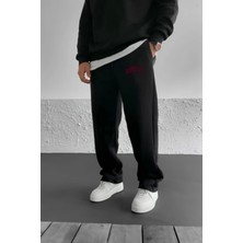 Eydamoon Erkek Kışlık Baggy Içi Polarlı Boston Yazılı Bol Paça Yan Cepli Eşofman Altı