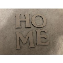 PremiumPort 6 cm Ahşap Home Harfleri, Şık ve Doğal Dekorasyon Parçası