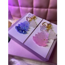 PremiumPort El Yapımı Yılbaşı Temalı Kalpli ve Harfli Epoksi Anahtarlık Seti