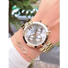 Daniel Klein Özel Kutusunda Çelik Kordon Kadın Kol Saati Gold Renk 2 Yıl Garantili Bileklik Hediyeli