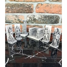 Gökçen Hobi Yunan Tanrıları Biblo Set Tapınak Sütun