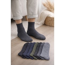 Reflect Your Style 7 Adet Erkek Kışlık Desenli Yün Çorap Koyu Tonlar Asorti 40-44 Numara Uyumlu