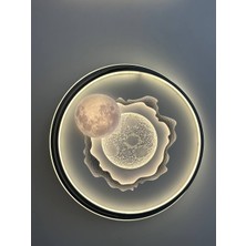 EOS Aydınlatma Kozmik Dolunay: 3D Ay Dokulu Modern Dekoratif Avize