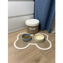 Feyza Design Evcil Hayvan Mama Paspası ve Organizer Sepet Seti, Pratik Saklama Çözümü