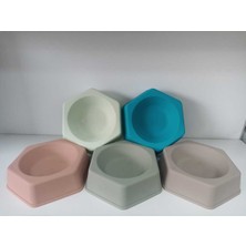 Feyza Design Iki Adet 22 cm Renkli Plastik Mama Kabı, Pratik ve Hafif Kullanım