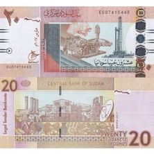 PremiumPort 2017 Sudan 20 Pound Yabancı Kağıt Para - Koleksiyon Parası, Unc