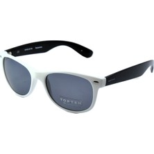 Top Ten M 7100 Sıyah Beyaz  Polarıze Grı Unısex Güneş Gözlüğü