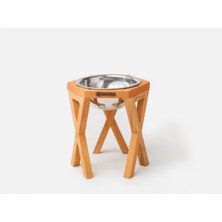 Feyza Design Large Wooden Modular Dog Bowl For Large Breeds, Stylish And Durable