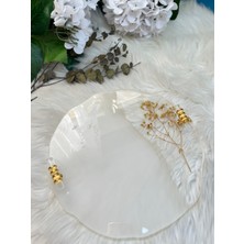 Epoksi Tepsi Cipso Detaylı Nişan Tepsisi