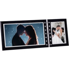 PremiumPort 2'li Cam Fotoğraf Çerçevesi, 8X12CM ve 12X21CM Boyutunda